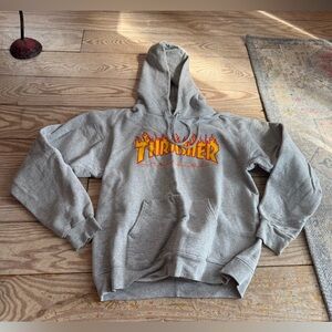 Thrasher Gray Hoodie for Men size small